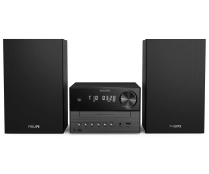 Mikro i mini wieża Philips TAM3505M2/12 Czarna, DAB+, Bass Reflect